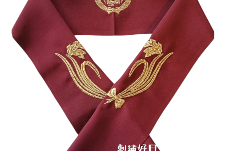 早稲田大学卒業式の刺繍半襟